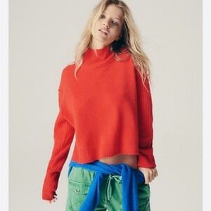 Free People Aubrey Cropped Cashmere Sweater